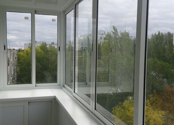 Холодное остекление балкона алюминиевым профилем в Люберцах